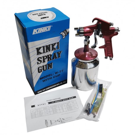 KINKI PAINT AIR SPRAY GUN WITH 3/8" 1000cc SUCTION CUP (W-77S)