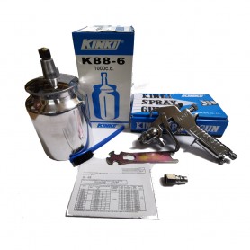 KINKI PAINT AIR SPRAY GUN WITH K88-6 1LT CUP SUCTION CUP (K-88S) 1.5, 2.0mm