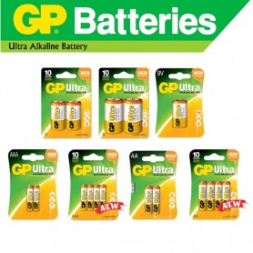 GP ULTRA ALKALINE BATTERIES - GOLD COLOUR