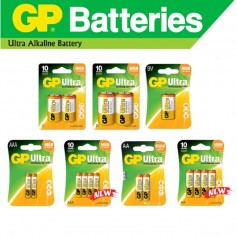 GP ULTRA ALKALINE BATTERIES - GOLD COLOUR