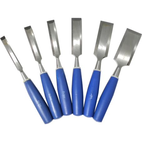 NIETZ CRV WOOD CHISEL - BLUE HANDLE (木乍) 1/2" - 1-1/4")