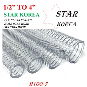 PVC CLEAR SPRING HOSE WIRE HOSE SUCTION HOSE Thickness (1/2" - 4")