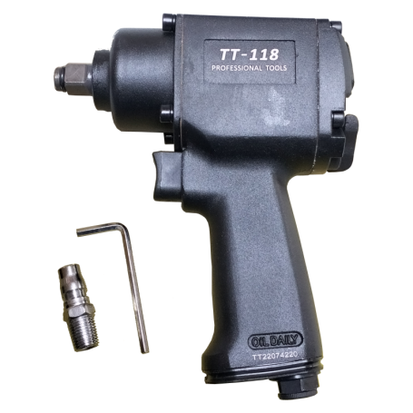TUTA / GIANT TOOLS PNEUMATIC MINI AIR IMPACT WRENCH TWIN HAMMER 520N.m 383FT-LB (TT118 1/2" )