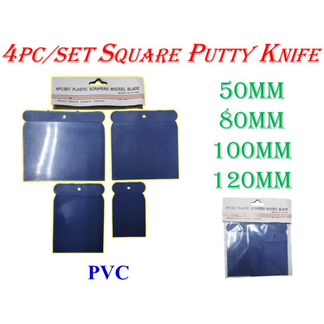 SQUARE PUTTY KNIFE - PVC (4pcs)