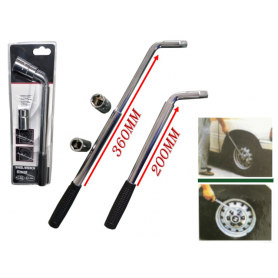 HM500 L-TYPE WHEEL WRENCH - TELESCOPE 380-500mm (17 X 19 - 21X23mm)