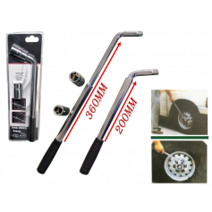 HM500 L-TYPE WHEEL WRENCH - TELESCOPE 380-500mm (17 X 19 - 21X23mm)