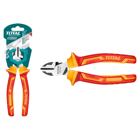 TOTAL 6" (160mm) INSULATED HIGH LEVERAGE DIAGONAL CUTTING PLIER (THTIP2261)