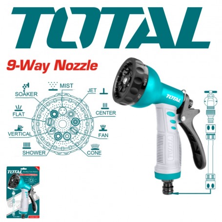 TOTAL 9-PATTLERN PLASTIC TRIGGER NOZZLE ADJUSTABLE (THWS010901)