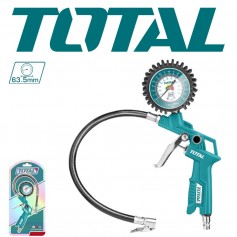 TOTAL AIR TYPE INFLATING MAX 12BAR 8.5 bar (120 psi) Gauge: 63.5mm Hose: 350mm (TAT11601)