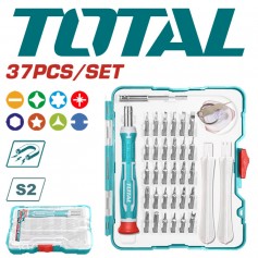 TOTAL 37Pcs PRECISION SCREWDRIVER SET (TACSD30376)