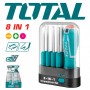 TOTAL 9pcs INTERCHANGEABLE SCREWDRIVER SET