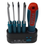 TOTAL 9pcs INTERCHANGEABLE SCREWDRIVER SET