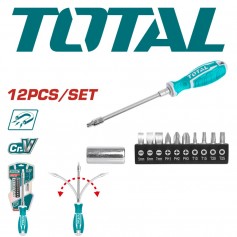 TOTAL 12pcs FLEXIBLE SHAFT SCREWDRIVER SET (THT250FL1206)