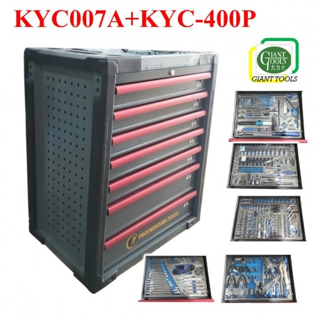 GIANT TOOLS TROLLEY TOOLS SET 7 DRAWERS WITH 400PCS TOOLS (KYC007A+KYC-400P)