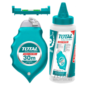 TOTAL 30M CHALK LINE REAL WITH 1Bottle CHALK, 1pcs SPIRIT BUBBLE (THT661301)