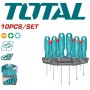 TOTAL 10pcs SCREWDRIVER AND PRECISION SCREWDRIVER SET (THTDC251001)