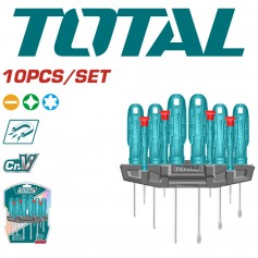 TOTAL 10pcs SCREWDRIVER AND PRECISION SCREWDRIVER SET (THTDC251001)