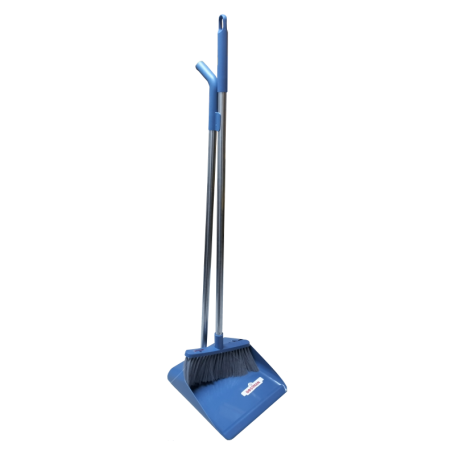 BOSSMAN SOFT HAIR BROOM SET TYPE-1 - BLUE (DUST PAIL + BROOM) BB1-B