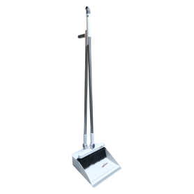 BOSSMAN SOFT HAIR BROOM SET TYPE-2 - WHITE (DUST PAIL + BROOM) BB2-W 180°