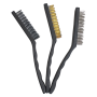 3PCS MINI WIRE BRUSH - PVC / STEEL / BRASS (775-3PC)