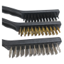 3PCS MINI WIRE BRUSH - PVC / STEEL / BRASS (775-3PC)