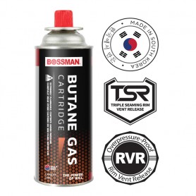 BOSSMAN BUTANE GAS CARTRIDGE (For Portable Mini Camping Gas Stove Refill Gas) 230GM