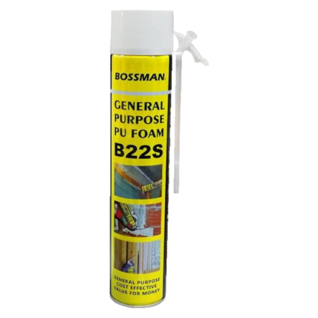 BOSSMAN GENERAL PURPOSE PU FOAM B22S 750ML (STRAW TYPE)