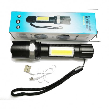 S/XPE+COB TELESCOPIC ZOOM LED LIGHT WITH USB CHARGER (M919)