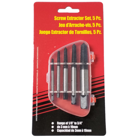 LEFT HAND TAP - SCREW EXTRACTOR (5pcs - 6pcs)