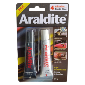 ARALDITE GREY & WHITE GLUE RAPID STEEL - 4MIN (15ML ARS-4215)