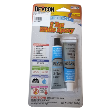 DEVCON 2TON EPOXY GLUE - WHITE (S30)