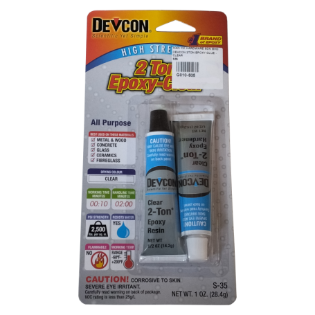 DEVCON 2TON EPOXY GLUE - CLEAR (S35)