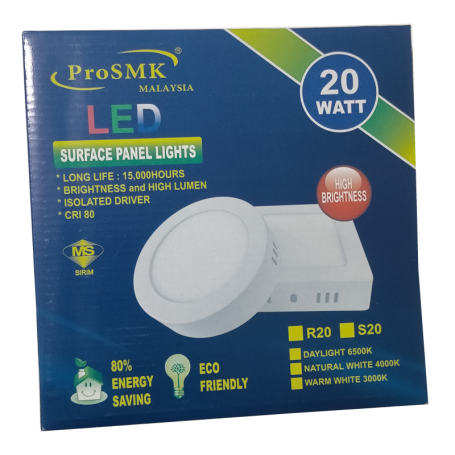 ProSMK SURFACE LED DOWNLIGHT (SLIM) SQUARE DAYLIGHT
