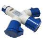 INDUSTRIAL 1WAY PLUG X 3WAY MULTIPLE SOCKET (16A X 3PIN X 3WAY)