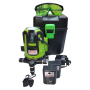 BOSSMAN LASER LEVEL MACHINE WITH 2 Battery GREEN (BGE17) (1H4V 5Line 45 degree)