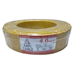 MALAYSIA PVC WIRE CABLE - YELLOW (1.5mm - 6.0mm)
