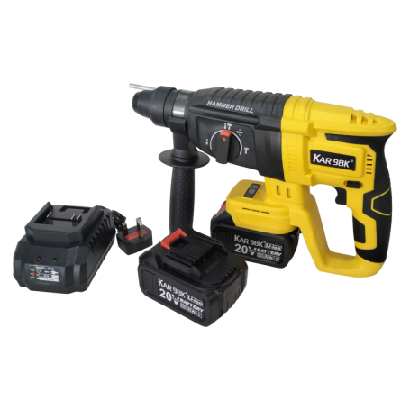 KAR98K 20V 3-MODE CORLESS HAMMER DRILL WITH 2pc 4.0Ah Battery & Charger (CAG-320)