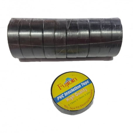 FUJIBIN PVC WIRE TAPE - BLACK (18mm X 20Mtr)
