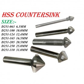ITS COUNTERSINK BIT 3 Flute 90 Degree HSS Co8% (German Technology)