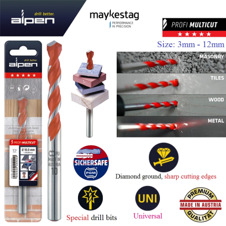 A172 ALPEN UNIVERSAL MULTI DRILL - SHORT (Made In Austria)