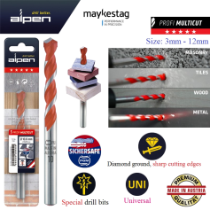 A172 ALPEN UNIVERSAL MULTI DRILL - SHORT (Made In Austria)