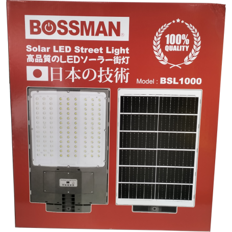 BOSSMAN SOLAR LED STREET LAMP WITH HANDLE (800W & 1000W)