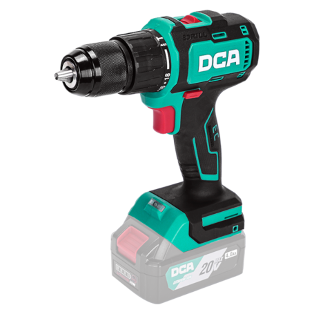 DCA 20Vx4.0Ah CORDLESS BRUSHLESS DRIVER HAMMER DRILL 13mm x 55Nm x 400W - 1.6kgADJZ2055i