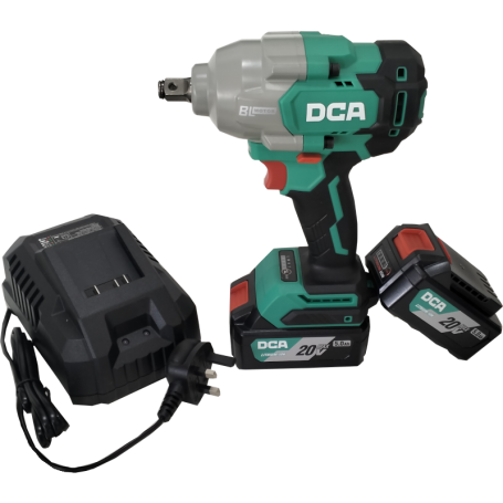 DCA 20Vx5.0Ah CORDLESS BRUSHLESS IMPACT WRENCH 12.7mm x 910N.m x 750W - 2.5kg ADPB698