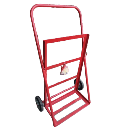 8" X 20mm ACETYLENE & OXYGEN CYCLINDER TROLLEY - DOUBLE TYPE