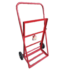 8" X 20mm ACETYLENE & OXYGEN CYCLINDER TROLLEY - DOUBLE TYPE