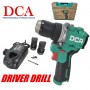 DCA 12Vx2.0Ah CORDLESS BRUSHLESS DRIVER DRILL 10mm x 50N.m x 280W - 1.0kg ADJZ1202i
