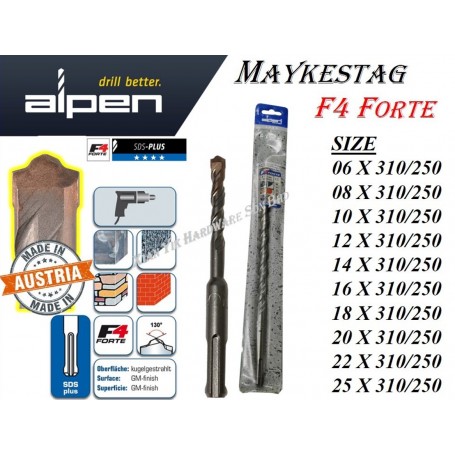 (310/250) A847 ALPEN MAYKESTAG SDS-PLUS DRILL BIT (Made In Austria)