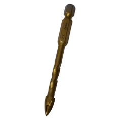 FIESTO EDGE GLASS DRILL BIT (+) ROUND SHANK 圆头