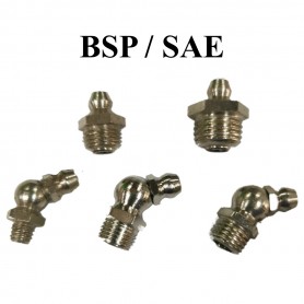 TAIWAN GREASE NIPPLE - 45 DEG /  STRAIGHT